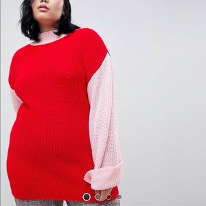 ASOS curve oversized turtleneck sweater